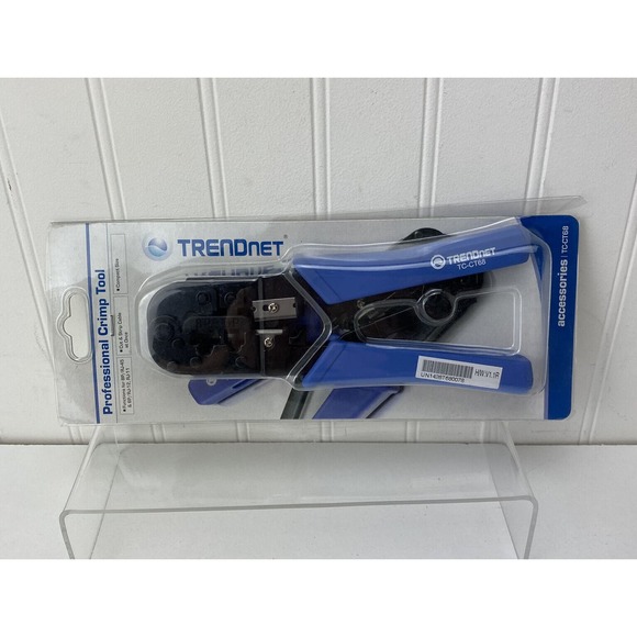 TRENDnet Crimping Tool 8P/Rj-45 & 6P/Rj-12 Rj-11 Crimp Cut & Strip Tool TC-CT68 - Picture 1 of 4